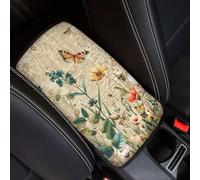 Finagallathe Housse de protection pour accoudoir central de voiture vintage pour homme et femme - Motif papillon - Universelle - S'adapte à la plupart des voitures, berlines, camions, SUV