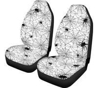 Finagallathe Spider Web Housses de siège avant en tissu lavable et respirant pour voitures, ajustement universel pour la plupart des housses intérieures de voiture, berlines, camions et VUS