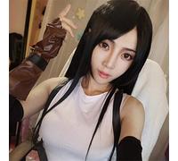 Final Fantasy Noctis Lucis Caelum Tifa.lockhart Cosplay perruques noir longue droite résistant à la chaleur perruque de cheveux synthétiques pour hommes adultes