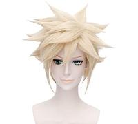 Final Fantasy Vii 7 Cloud Strife lin Blonde Cosplay perruques haute température fibre cheveux perruque + casquette de perruque gratuite