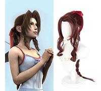 Final Fantasy VII Aerith Gainsborough Cosplay perruques marron longue bouclée Cosplay perruque résistant à la chaleur cheveux synthétiques Peruca FEN-965