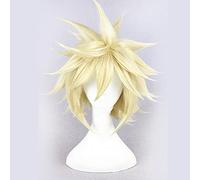 Final Fantasy Vii Cloud Strife Perruque de cheveux synthétiques courts blonds ondulés pour cosplay Ff7+ bonnet de perruque gratuit