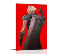 Final Fantasy Vll Game Character The Cloud Strife (3) Poster Peinture décorative sur toile pour salon, chambre à coucher, art mural, impression photo, décoration moderne, pour salle familiale, 40 x 61