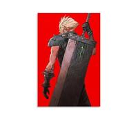 Final Fantasy Vll Game Character The Cloud Strife (3) Poster Peinture décorative sur toile pour salon, chambre à coucher, art mural, impression photo, décoration moderne, pour salle familiale, 60 x 81