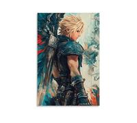 Final Fantasy Vll Game Character The Cloud Strife (4) Poster Peinture décorative sur toile pour salon, chambre à coucher, art mural, impression d'image moderne, décoration de chambre familiale, 30 x