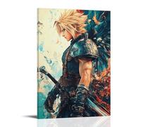 Final Fantasy Vll Game Character The Cloud Strife (5) Poster Peinture décorative sur toile, Art mural pour salon, chambre à coucher, art mural, impression photo, décoration moderne, pour salle