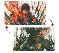 Final Fantasy x Universes Beyond Clive, First Shield of Rosaria/Summon Ifrit Double-Sided Playmat for Magic: The Gathering