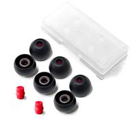 Final Kit d'embouts en Silicone de Type E avec étui et Adaptateur Compatible avec 1More, AKG, Audio-Technica, Beats, Campfire Audio, Empire Ears, Shure, Sony, Westone - Grand Noir + Noir/Rouge