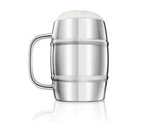 Final Touch Grande tasse à bière double paroi en acier inoxydable - 1 litre - fta1700