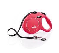 Final Touch New Classic Laisse Rétractable, Large, Sangle, 5m, Rouge