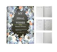 Final Wishes Carnet de notes - Planificateur de fin de vie pour les personnes âgées, carnet de notes à spirales pour les effets personnels, informations importantes, préparation des affaires