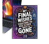Final Wishes - Carnet de planification de fin de vie | Planificateur de vœux finaux, organisateur de planification de dernier souhait pour femmes, hommes, patients, personnes âgées, parents, soignants