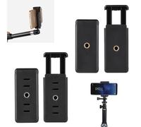 FinalCool 4 Pièces Support Telephone Trepied, Adaptateur Trepied Smartphone,Noir Support Téléphone pour Téléphone Intelligent pour Smartphone, Perche À Selfie, Adjustable Clamp（Maximum 11,5 Cm）