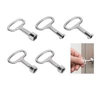 FinalCool 5 Pièces Clé Triangle en Métal arré 8mm e Sécurité pour Armoire Électrique - Clé Triangulaire, pour Bac de Tri Compteur Electriques Boîte de Radiateur