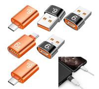 FinalCool 6 Pièces Adaptateur USB C vers USB A OTG - USB A vers USB C - Type C Femelle vers USB A Mâle - Charge Rapide & Data Sync, Compatible avec iphone 17 Pro Max Air Macbook Air ipad Galaxy S25
