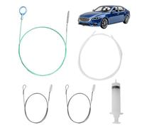 FinalCool Kit de Nettoyage pour Toit Ouvrant de Voiture 5 Pièces - Brosse Longue de 300cm pour Évacuation - 2 Brosses de 90cm - 1 Seringue - 1 Tuyau de Seringue pour Nettoyage Auto et Tuyaux