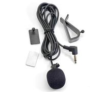 FinalCool Lot de 2 microphones externes de voiture avec câble de 3 m et | Pour Sony JVC Kenwood Jensen Alpine Autoradio Navigation Ordinateur Portable Lecteur Stéréo avec Pince en U et Autocollant