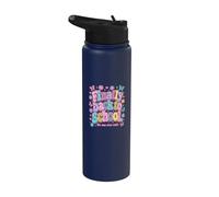 Finally Back to School No-One Ever Said Funny Teacher Stainless Steel Insulated Water Bottle