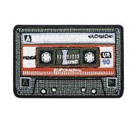 Finally Home Écusson à attacher avec scratch - Cassette rouge des années 80 | Patchs rétro, écussons vintage, écussons Old School, badge, rock music