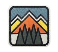 Finally Home Écusson à attacher avec scratch - Montagnes rétro | Patchs d'extérieur, écussons de randonnée, patchs pour sac à dos, badge de montagne, patch naturel