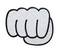 Finally Home Écusson blanc motif main main de dessin animé | Patchs de bande dessinée, manga, thermocollant rétro, écusson souris