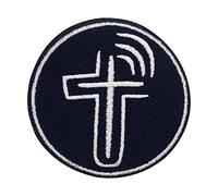 Finally Home Écusson Thermocollant | Collection Églises : Croix de Jésus | Patch à coller au fer à repasser ou à coudre | Pièce de décoration ou réparation pour vêtement, jean, sac, pantalon, veste