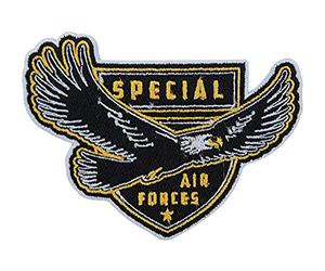 Finally Home Écusson Thermocollant | Emblème d'aigle des forces aériennes de la forces armées |Patch à coller au fer à repasser ou à coudre | Pièce de décoration ou réparation pour vêtement, jean, sac