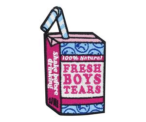 Finally Home Écusson thermocollant Fresh Boys Tears | Patchs drôles pour fille rose, écusson humoristique, écusson avec inscription en allemand