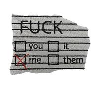 Finally Home Écusson thermocollant - Fuck Me | Écussons avec dictons, écussons amusants, écussons blancs, écussons de l'armée allemande