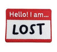 Finally Home Écusson thermocollant « Hello! I am ... Lost » | Patchs amusants, badges nominatifs, écussons à repasser, écussons humoristiques de l'armée allemande