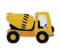 Finally Home Écusson Thermocollant | Motif Camion pour enfants malaxeur à béton | Patch à coller au fer à repasser ou à coudre | Pièce de décoration ou réparation pour vêtement, jean, sac, pantalon