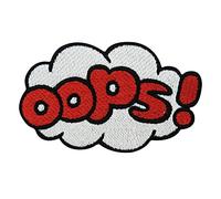 Finally Home Écusson Thermocollant | Oups nuage de conception de bande dessinée | Patch à coller au fer à repasser ou à coudre | Pièce de décoration ou réparation pour vêtement, jean, sac, pantalon