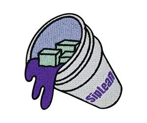 Finally Home Écusson Thermocollant | Sip Lean Codéine Double Cup avec EIS | Patch à coller au fer à repasser ou à coudre | Pièce de décoration ou réparation pour vêtement, jean, sac, pantalon, veste