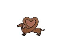 Finally Home Écusson thermocollant - Teckel Love | Patchs pour chiens, patchs pour adultes, badges, badges à repasser, cadeaux de teckel