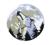 Finally Home Grand écusson Dorsal à repasser avec motif de loup et lune | Patchs de moto, écusson loup motard, lune