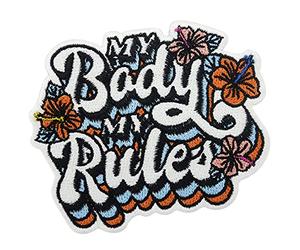 Finally Home My Body My Rules Patch thermocollant | Patchs de positivité corporelle, écusson à repasser féminisme, écussons fleurs