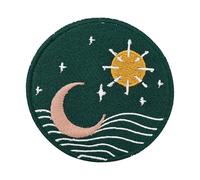 Finally Home Patch à attacher avec scratch - Collection Soul of the Moon | Patchs vagues, écussons, patchs à l'eau, badge rond, patch pour adultes