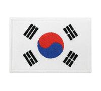 Finally Home Patch à attacher avec scratch - Drapeau de la Corée du Sud - 5,3 x 7,7 cm - Drapeau coréen - Badge Soth Corée
