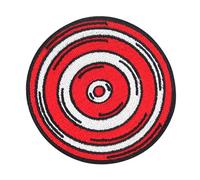 Finally Home Patch cible rouge à repasser - Écusson sport cool | Écusson rond : tir à l'arc, flèche, arc et rouge. Comme écusson thermocollant pour sac à dos et veste.