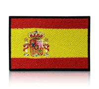Finally Home Patch drapeau de l'Espagne avec dos | 7,6 x 5,2 cm | Drapeau espagnol patch, drapeau espagnol, écussons
