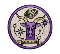 Finally Home Patch thermocollant - Signe du zodiaque Capricorne - Capricorne | Patchs astrologiques, lune étoiles, écussons thermocollants, écussons capricornus