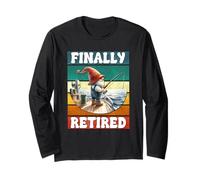 Finally Retired Fishing Grandpa Gnome Graphic For Retirement Manche Longue