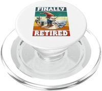 Finally Retired Fishing Grandpa Gnome Graphic For Retirement PopSockets PopGrip pour MagSafe