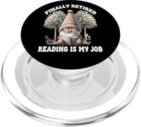 Finally Retired Reading is My Job for Mom Teacher Retirement PopSockets PopGrip pour MagSafe