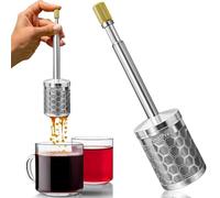 FinalPress Cafetière et théière - Appuyez sur le piston pour infuser n'importe où - Acier inoxydable 304