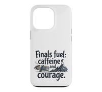 Finals Fuel Caffeine and Courage Student Exam Motivation Coque pour iPhone 13 Pro