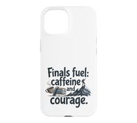 Finals Fuel Caffeine and Courage Student Exam Motivation Coque pour iPhone 15