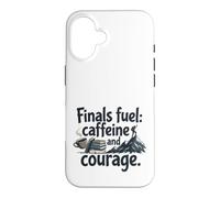 Finals Fuel Caffeine and Courage Student Exam Motivation Coque pour iPhone 16