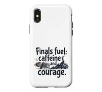 Finals Fuel Caffeine and Courage Student Exam Motivation Coque pour iPhone X/XS