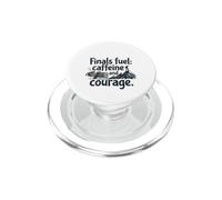 Finals Fuel Caffeine and Courage Student Exam Motivation PopSockets PopGrip pour MagSafe